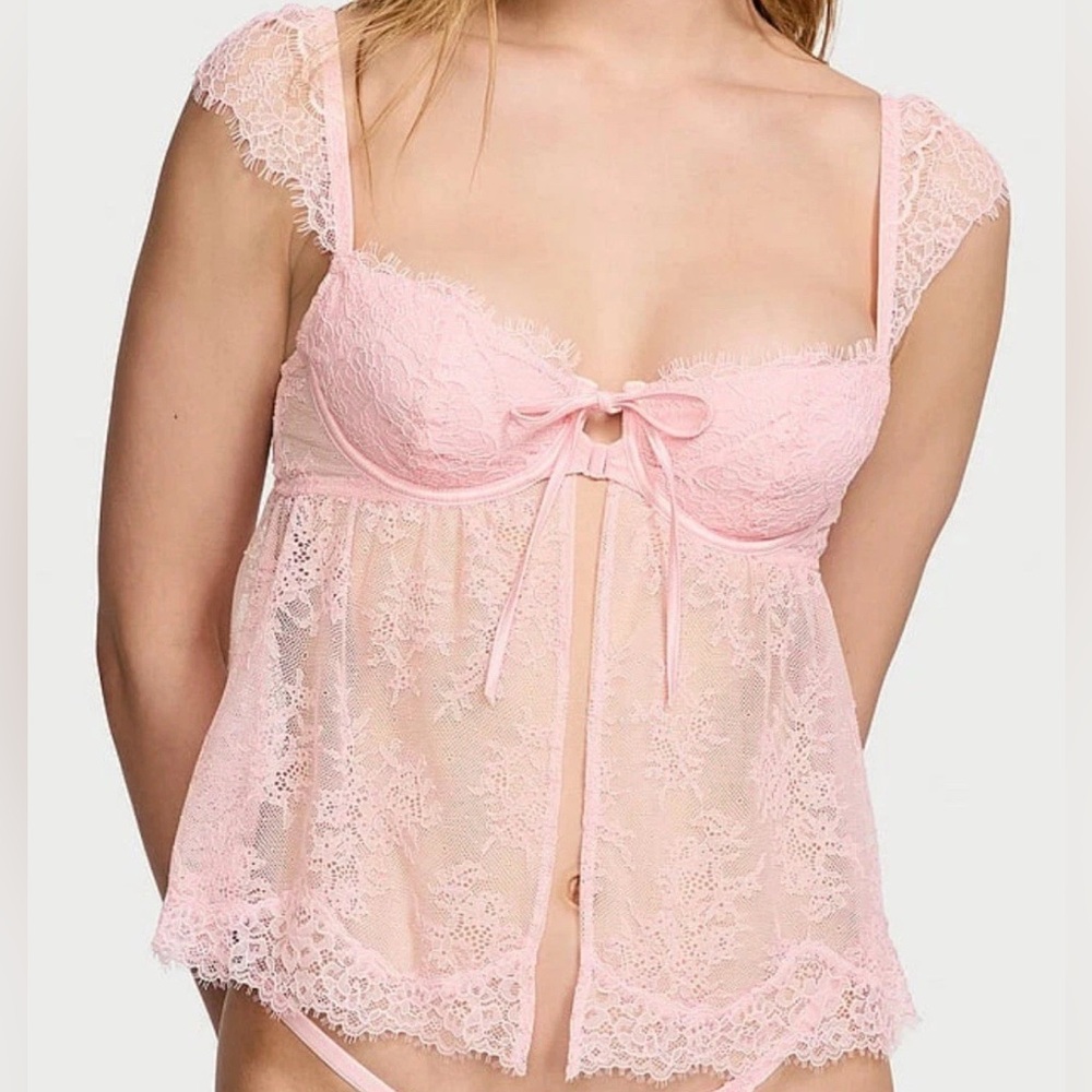 Victoria's Secret Pink Wicked Fly-Away Bra Top - S DD Babydoll